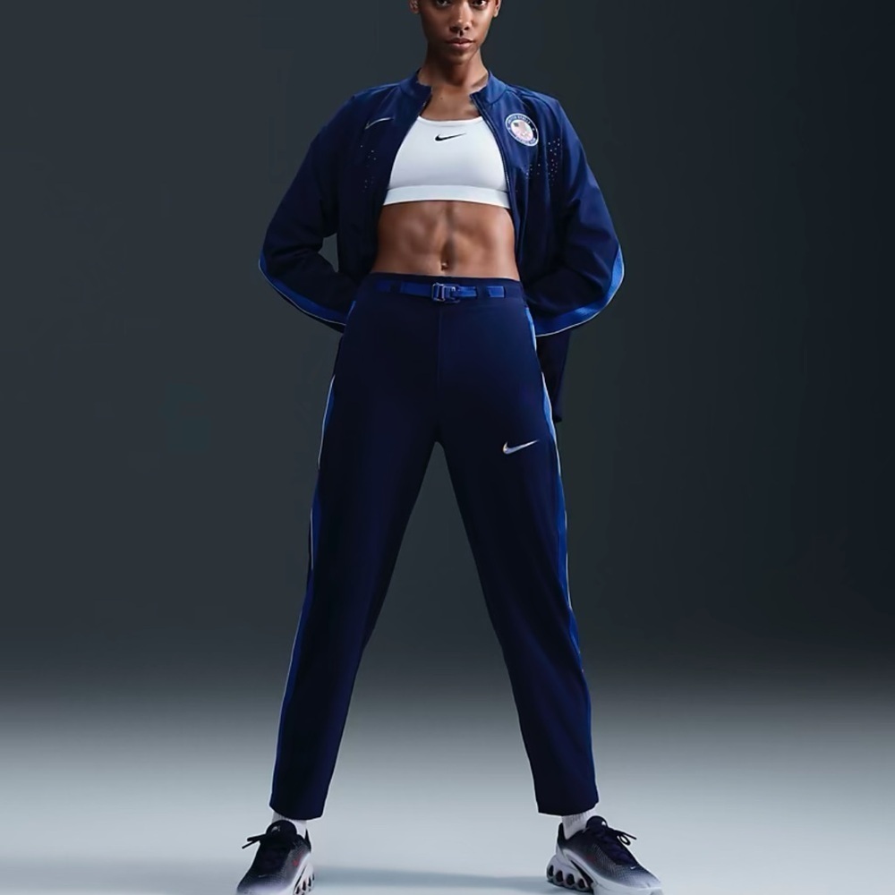 NIKE Team USA Olympics Standard Fit Sweat Wicking Pants Royal Blue Size L NEW